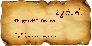 Égető Anita névjegykártya